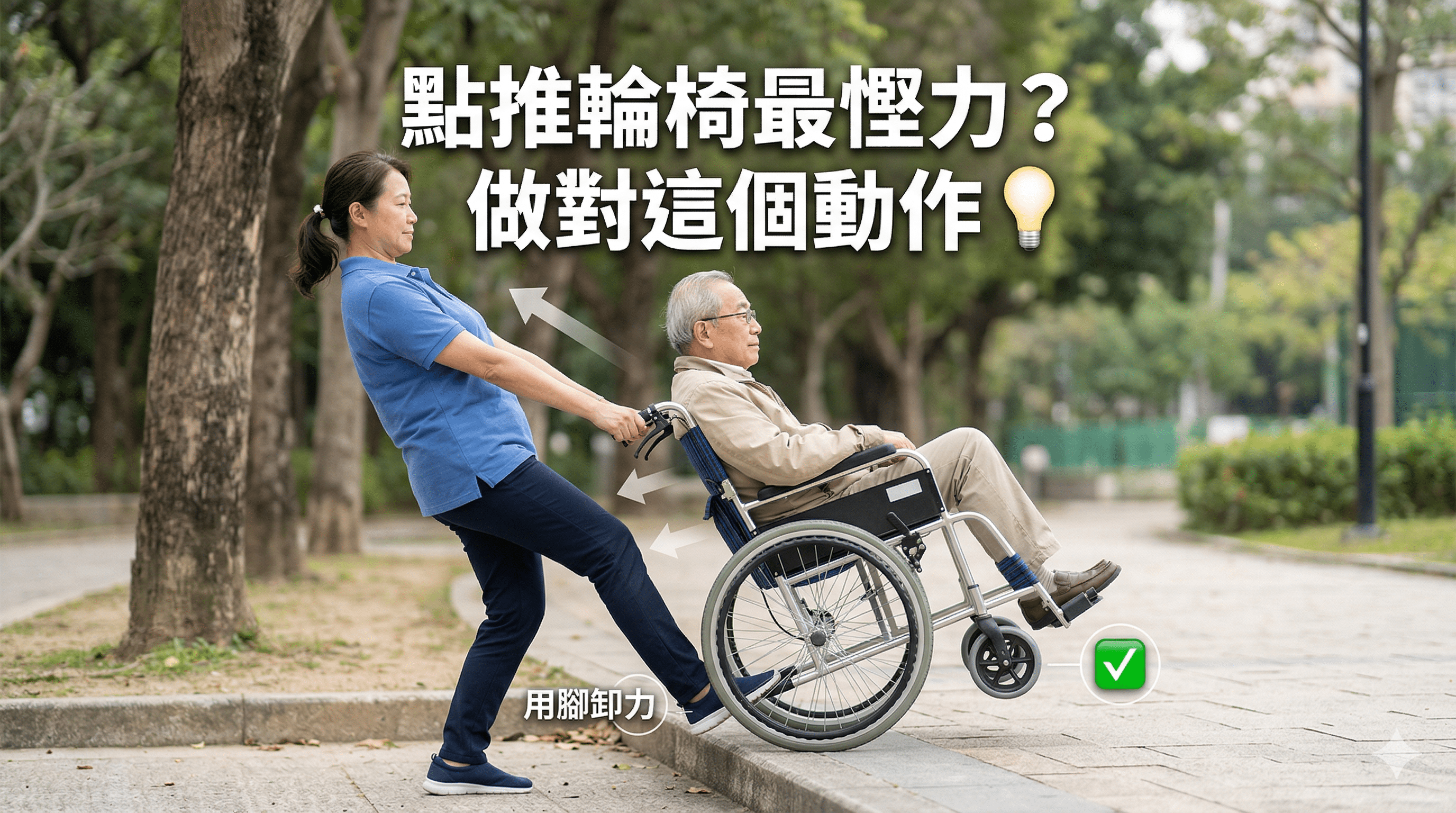 推輪椅實戰終極指南：點推輪椅最慳力？做對這個動作慳力 50%(附教學影片) - 天天代步