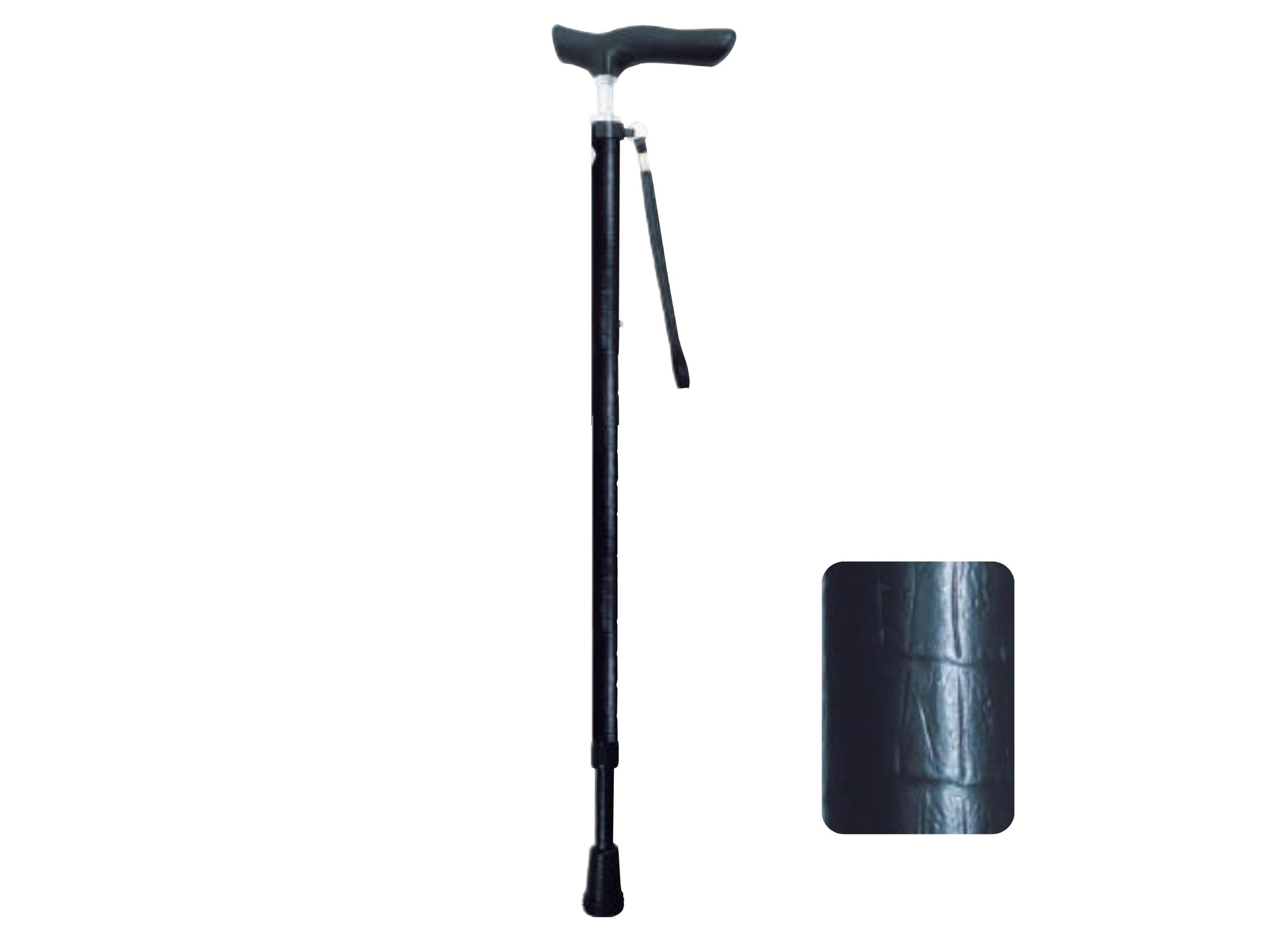 日本品牌SHIMA 皮革伸縮拐杖- 13段長度自由選擇，舒適握持– 天天代步